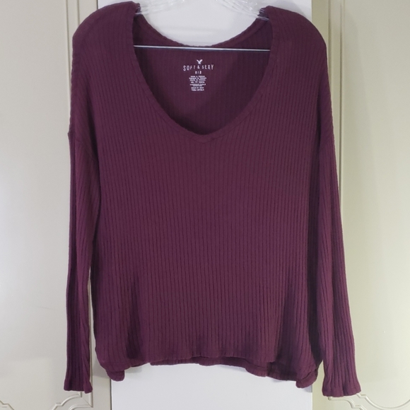 American Eagle Outfitters Tops - American Eagle soft & sexy rib long sleeve top